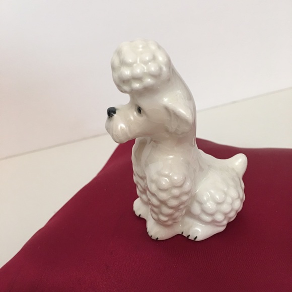 Vintage Goebel Retro Miniature Figurine White Poodle Curly Hair Puppy Dog - Picture 12 of 13